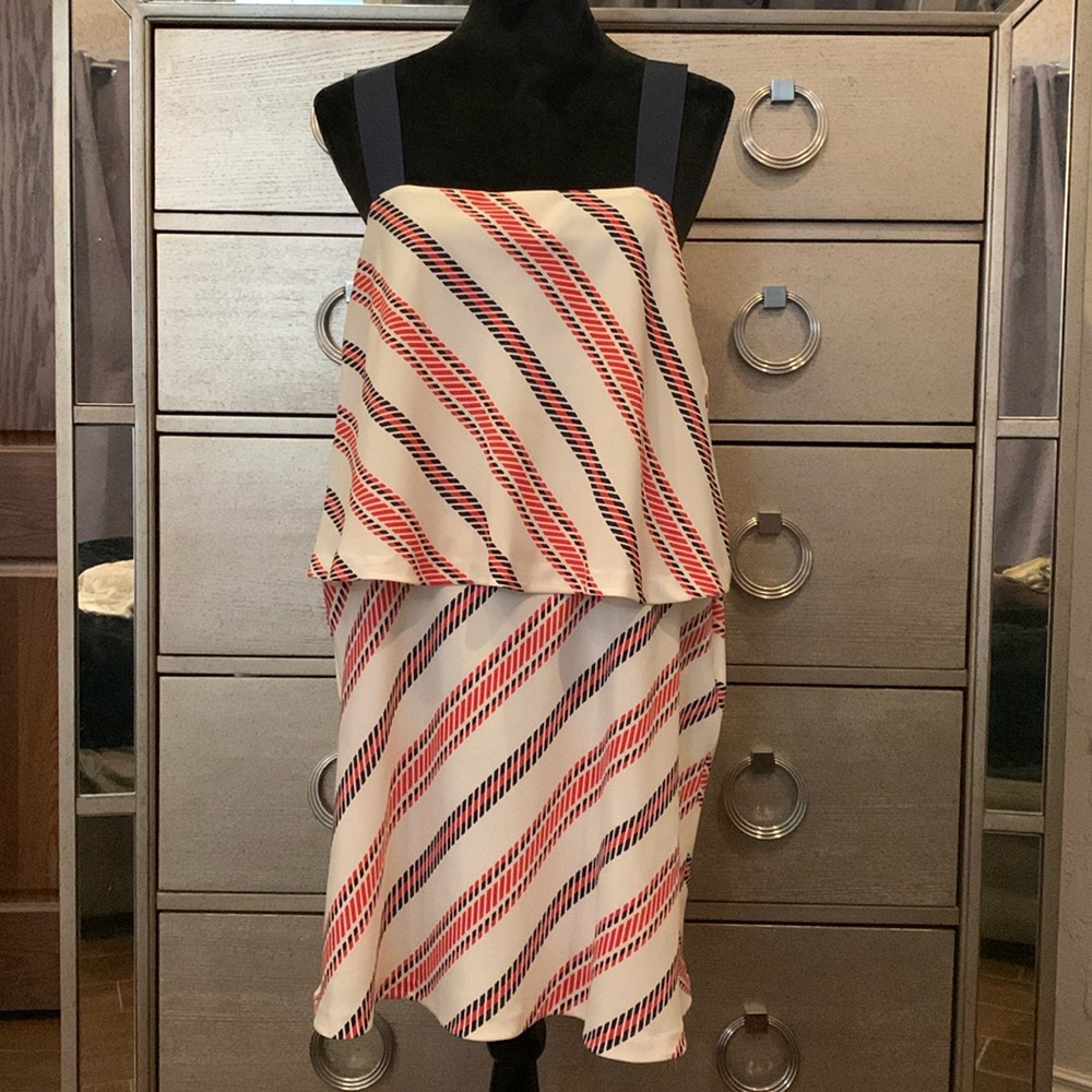 BRAND NEW XL ZARA BASIC patriotic summer dress. Fully lined. Retail=$669'00
